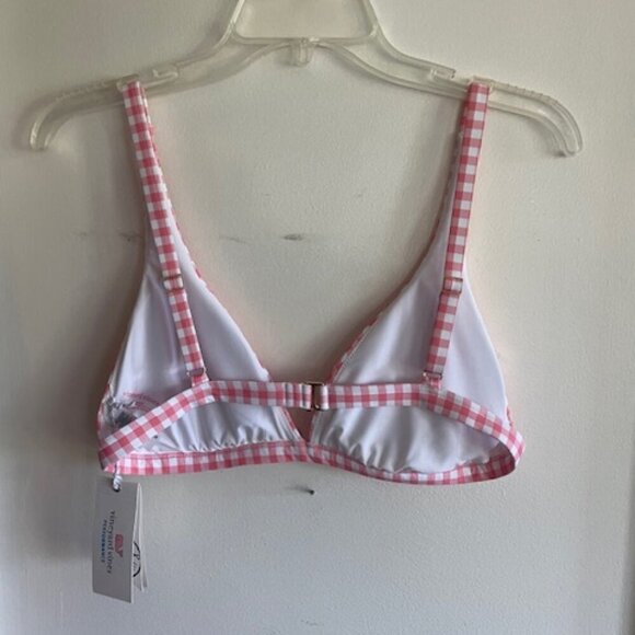VINEYARD VINES Triangle Bikini Top Cayman Gingham L - Picture 6 of 13